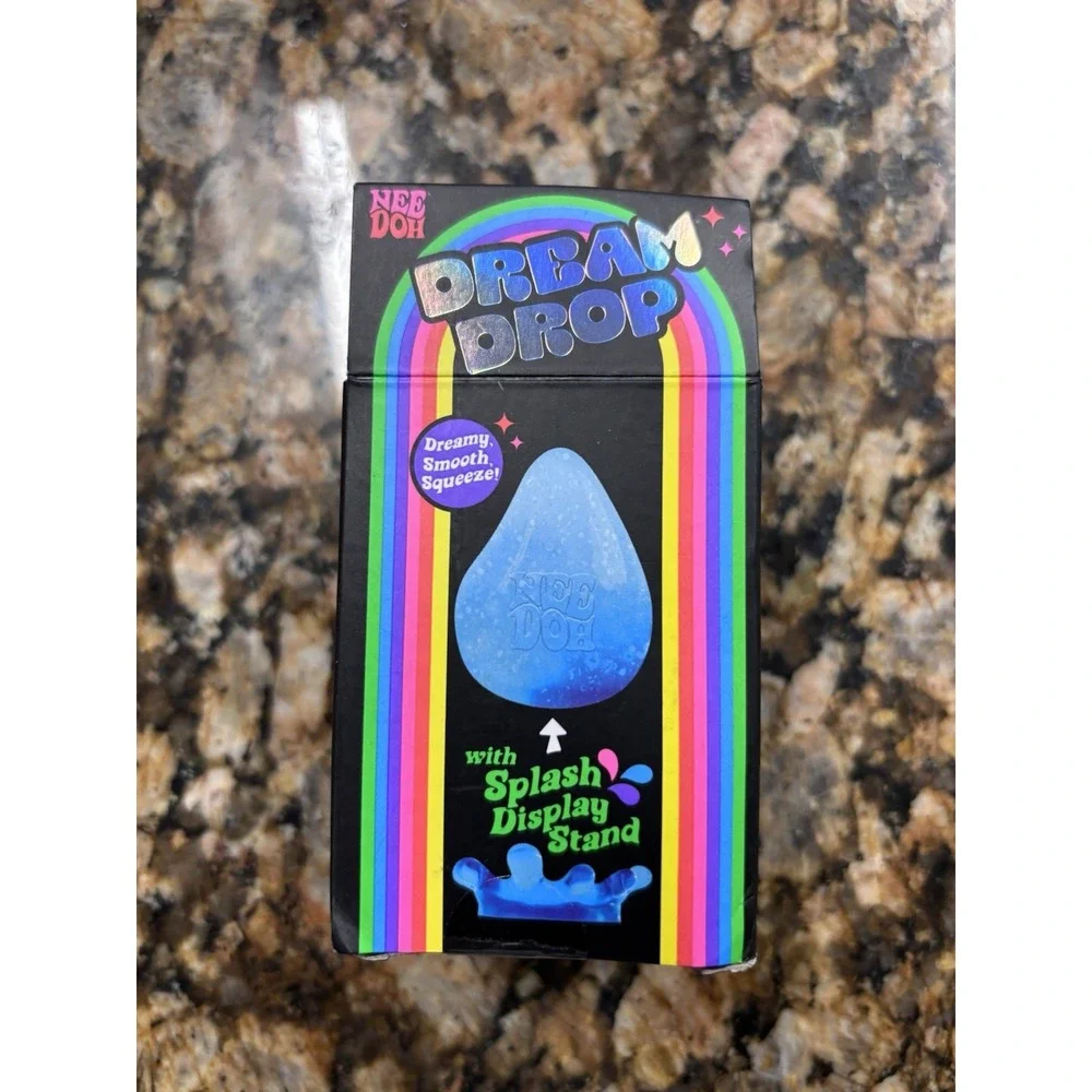 NeeDoh Dream Drop Pink Raindrop Sensory Fidget Toy Nee Doh